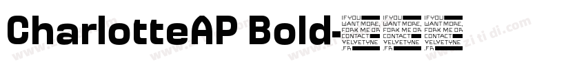 CharlotteAP Bold字体转换